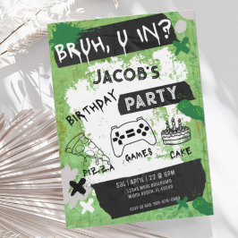 Convites Bruh Você No Jogo Jogo Jogo Adolescente Aniversári