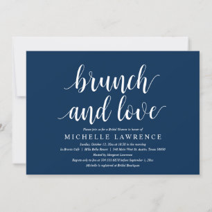 Convites Brunch and Love, celebração moderna de Chás de