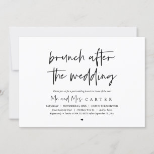 Convites Brunch após o casamento (Pós núpcias)