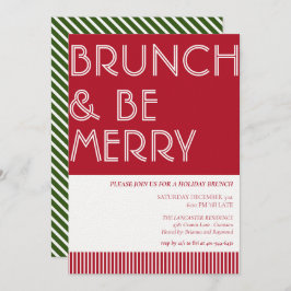 Convites Brunch & Be Feliz Red Christmas Brunch