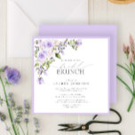 Convites Brunch Botânico Elegante de Lavanda Lilac<br><div class="desc">Nossos convites de chá de panela Zazzle mais vendidos acabaram de receber uma atualização de trunfo de tendências! Anunciando nosso novo convite para o Bridal Botânica da Lavanda Lilac, uma petição, um convite quadrado projetado para impressionar em uma combinação pouco vulgar de florais de cor d'água de rosa bonito, no...</div>