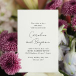 Convites Brunch branco minimalista elegante com recém-casad<br><div class="desc">Este belo Brunch de Casamento com o Convite para Newlyweds apresenta texto totalmente editável e um fundo branco elegante.</div>