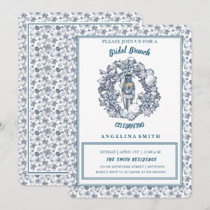 Convites Brunch Bridal, Quebra-Nozes de Natal Branco