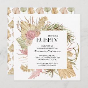 Convites Brunch Bubble Boho deixa Chá de panela