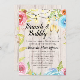 Convites Brunch Bubble Flower Country String Luzes Casament