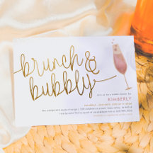 Brunch & Bubbly Aquarela Champanhe Festa de Noivad