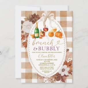 Convites Brunch & Bubbly Chás de Noiva de Outono com Coquet