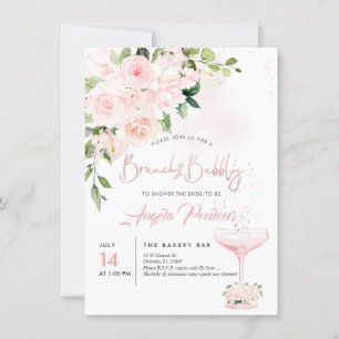 Convites Brunch Bubbly H2 Blush Anthuriums Rosas Peônias