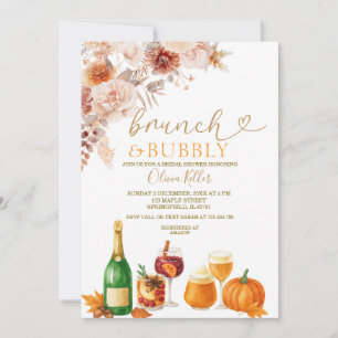 Convites Brunch & Bubbly Laranja Queimada Chá de Noiva