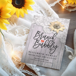 Convites Brunch & Bubbly Noivado Lace Sunflower Madeira