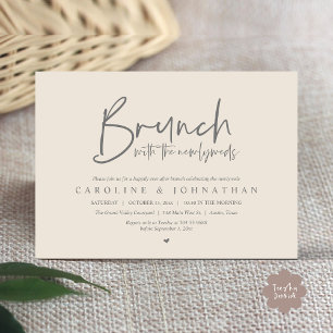 Convites Brunch com a Celebração de Casamento Poste de Newl