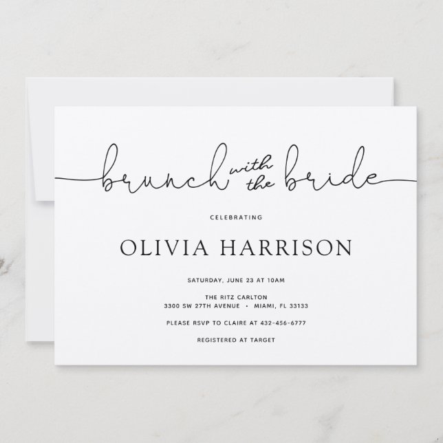 Convites Brunch com Chá Bride (Frente)