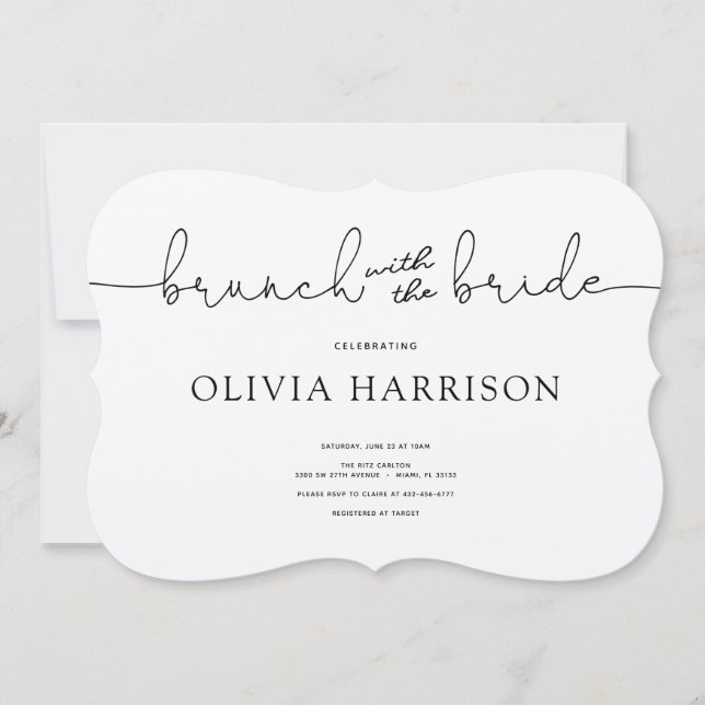 Convites Brunch com Chá Bride (Frente)