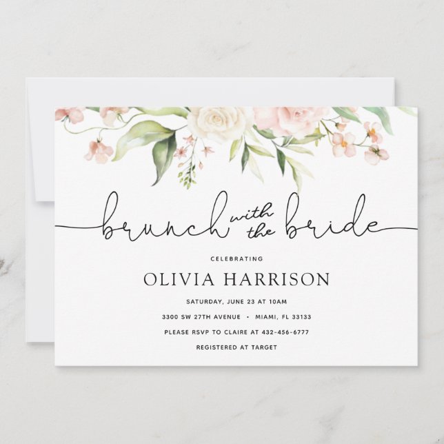 Convites Brunch com Chá Bride (Frente)