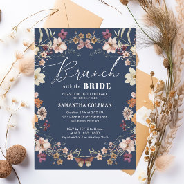 Convites Brunch com Chá de panela de flor selvagem noiva
