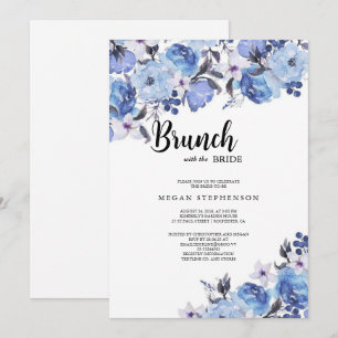 Convites Brunch com o Chá de panela Verde Dourado Bride