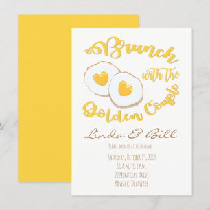 Convites Brunch com Ouro Casal
