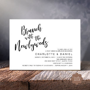 Convites Brunch com recém-casados, Elopemento de Casamento
