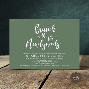 Convites Brunch com recém-casados, Elopemento de Casamento