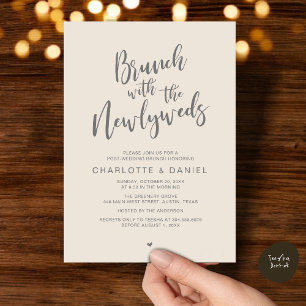 Convites Brunch com recém-casados, Elopemento de Casamento