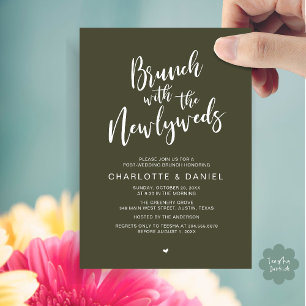 Convites Brunch com recém-casados, Elopemento de Casamento