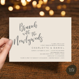 Convites Brunch com recém-casados, Elopemento de Casamento