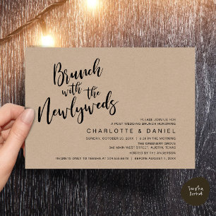 Convites Brunch com recém-casados, Elopemento de Casamento