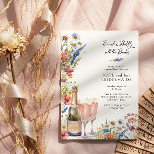Convites Brunch das Damas de Honra com Flores Silvestres e