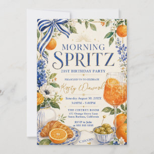 Convites Brunch de Aniversário de 21 anos Morning Spritz
