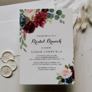 Convites Brunch de Bridal Russo do outono
