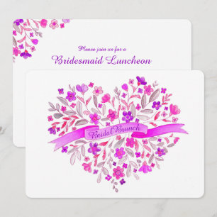 Convites Brunch de Buquê de flor cardíaca