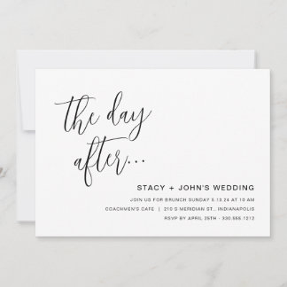 Convites Brunch de Casamento Minimalista