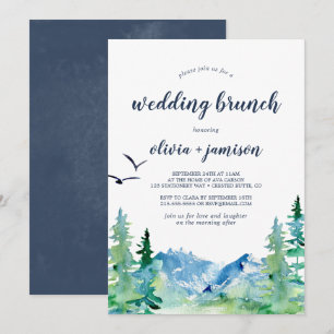 Convites Brunch de Casamento Montanha Rochosa
