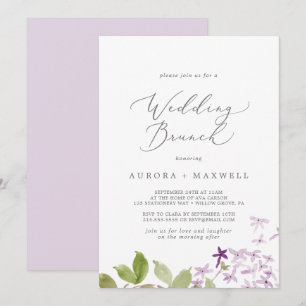 Convites Brunch de Casamento Russo Lilac