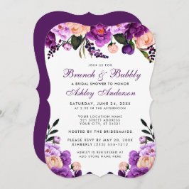 Convites Brunch de Chá de panela Roxo Convidar BP