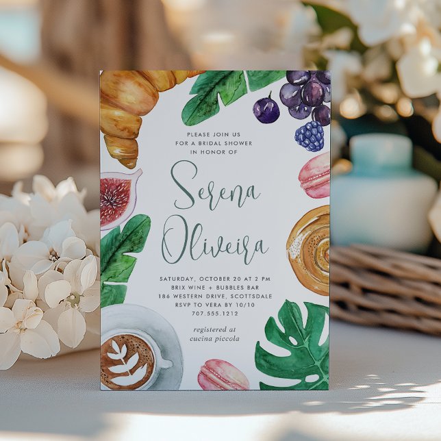 Convites Brunch de Chá de panela Tropical de Verão (Criador carregado)