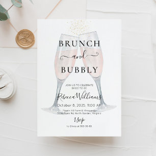 Convites Brunch de Champanhe e Churrasco de Noiva Borbulhan