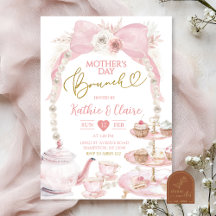 Brunch de Cupcake do Dia das Mães com Laço Rosa Bo