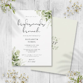 Convites Brunch de Damas de Honra com Monograma e Vegetação
