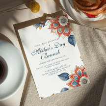 Brunch de Dia de as mães de Flores de abstrato