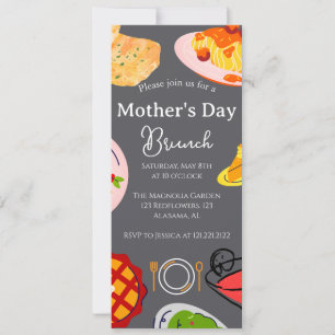 Convites Brunch de Dia de as mães Personalizado   Tema da c