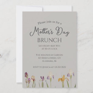 Convites Brunch de Dia de as mães Personalizado   tema flor