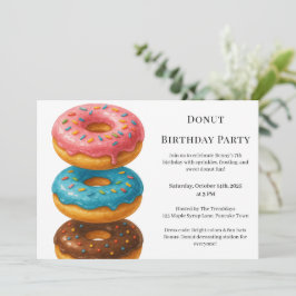 Convites Brunch de Donut Doce | Celebração de Aniversário