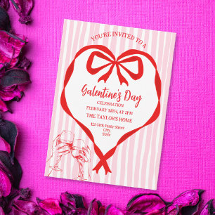 Convites Brunch de festa de Galentine's Day com coquetel ún