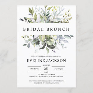 Convites Brunch de foliage com boho verde