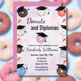 Convites Brunch de Formatura Donuts e Diplomas