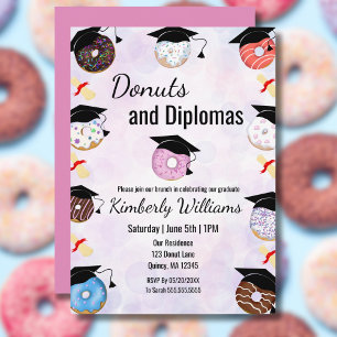 Convites Brunch de Formatura Donuts e Diplomas