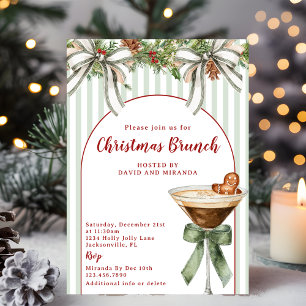 Convites Brunch de Natal com Martini de Espresso de Pão de 