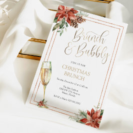 Convites Brunch de Natal e Champanhe de Bubbles