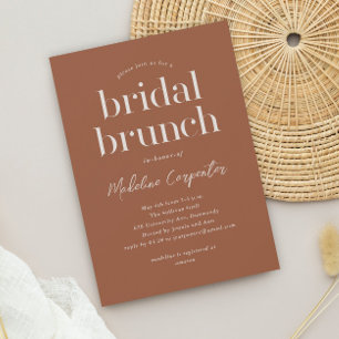 Convites Brunch de Noiva Boho Terracota Tipo Moderno